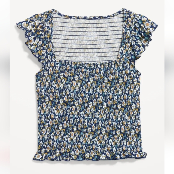 Floral Ruffle Sleeve Top - Picture 2 of 5